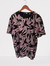 ONLY &amp; SONS Tee Tropical Purple Black Crewneck Size 3XL - $19.79