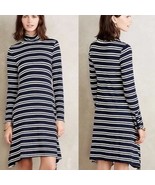 Anthropologie Maeve Turtleneck Stripe Swing Dress Size XS - $39.66 CAD