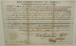 James Buchanan Signed Land Grant 1858 Vellum AL Historical Document Manu... - £391.58 GBP
