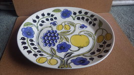 Vintage Arabia Finland Paratiisi 11 1/2 X 10 1/2 Oval Serving Platter Mcm 1969 - £58.73 GBP