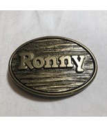 Vintage Name RONNY faux wood grain belt buckle by Oden - $4.95