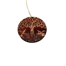 World&#39;s Best Godfather Two Squirrels and Tree of Life - Cedar Ornament - £15.52 GBP