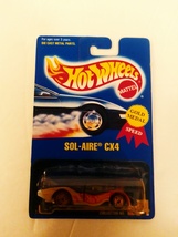 Hot Wheels 1991 #254 Blue &amp; White Sol-Aire CX4 On UH Wheels Mint on VG Card - $19.99