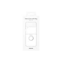 SAMSUNG Galaxy Z Flip4 Clear Cover with Ring, Protective Phone Case with Finger  - £10.16 GBP