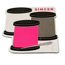 Singer Sewing Machine Vintage Fridge Magnet Thread Spools Pink Black Logo - $13.90