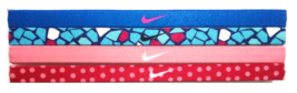 NEW Nike Girl`s Assorted All Sports Headbands 4 Pack Multi-Color #8 - £14.03 GBP