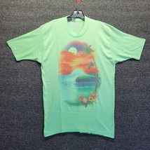 VTG 60s Mayo Spruce Hawaiian Tropical Beautiful Graphic Single Stitch T-Shirt L - £212.81 GBP