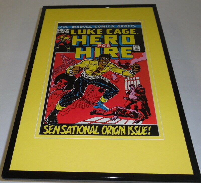 Primary image for Luke Cage Hero for Hire Framed 11x17 Cover Display Official Repro Marvel