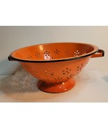 Enamel Colander on Pedestal with Handles Orange Made in Japan - €14,99 EUR