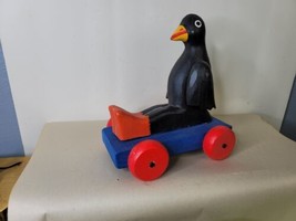 Rolling Crow Folkart Wood Hand Painted Indonesia 7 x 7 Inches - £14.79 GBP