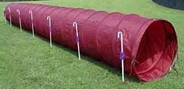 18&#39; Dog Agility Tunnel with Stakes, Multiple Colors Available (Burgundy) - £74.27 GBP