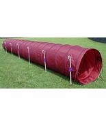 18&#39; Dog Agility Tunnel with Stakes, Multiple Colors Available (Burgundy) - £74.53 GBP