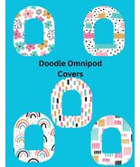 Omnipod Cover Multi color Doodle Theme Style Pack of 5 - $12.99