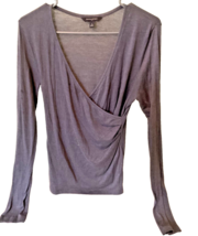 Banana Republic Womens Charcoal Gray Wrap Around Shirt Size Small - $5.99