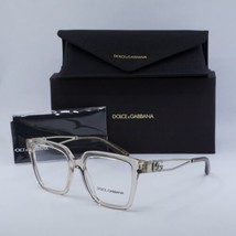 DOLCE &amp; GABBANA DG3376B 3432 Transparent Camel 53mm Eyeglasses New Authentic - $175.86