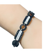 Vintage Sterling silver Marcasite Mother Of Pearl Bracelet 26 Grams 7.5” - $166.63 CAD