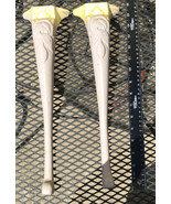 VINTAGE CAST ALUMINUM GARDEN CHAIR BENCH or TABLE LEGS Roses 15” Pair - $900.17 MXN