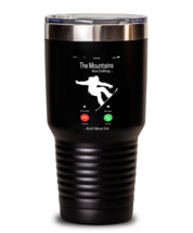 Snowboarding Tumbler The Mountains Are Calling Black-T-30oz  - £24.68 GBP