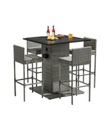 WICKER BAR SET WITH BOTTLE OPENER - Gray - $416.20 CAD