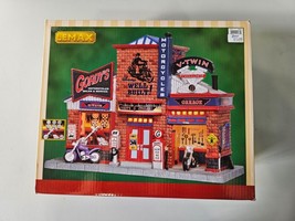 Lemax Gordy&#39;s Cycle Shop Christmas Village Building Retired 2016 Excelle... - $59.35