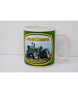 John Deere Harvest Heritage Coffee Mug/Cup w/ Tractor Picture Green &amp; White - $13.41 CAD