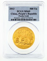 2013 Cina 1 Oz. Oro Panda 500 Yuan Selezionato By PCGS Come MS69 - £2,548.45 GBP