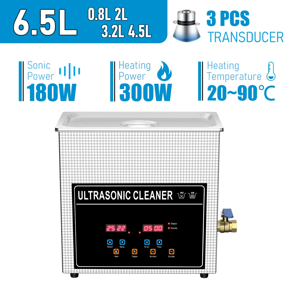 0.8L 2L 3.2L 4.5L 6.5L Ultrasonic Cleaner Lave-Dishes Portable Washing M... - $50.47+