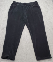 Quacker Factory by Jeanne Bice Corduroy Pants Womens Large Black Stretch Cotton - $23.09