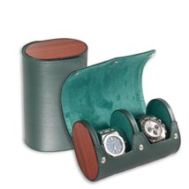 Bey Berk Radford Two Watch Case in Hunter Green Leather - £85.28 GBP