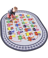 Hiiarug Kids Carpet Playmat Rug Abc Alphabet, Numbers, Train And Road, 3... - €30,58 EUR