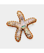 Abalone shell starfish pin brooch - €12,27 EUR