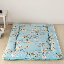 Colorful Mart Flowers Blue Futon Tatami Mat Japanese Futon Mattress Idea Present - £94.95 GBP+