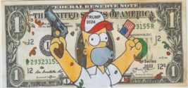 2022 The Simpsons Homer Simpson Pro Guns Pro Trump Republican party Novelty Bill - £2.31 GBP