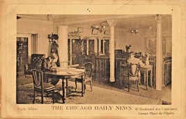 PARIS FRANCE~CHICAGO DAILY NEWS~PARIS OFFICE~INTERIOR VIEW~1911 PHOTO PO... - $7.76