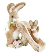 Easter Sisal Bunny Rabbits On Slide 10.6 in - £134.35 GBP