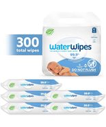 WaterWipes Plastic-Free Original Baby Wipes, 99.9% Water Based Wipes, Un... - £19.65 GBP