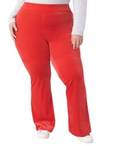 Lane Bryant Women&#39;s Velvet Pull on Mid Rise Flare Pants Size 18 Red - £23.73 GBP