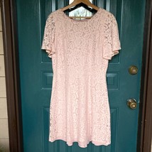 Jessica Howard Dress Women 14 Pale Blush Pink Lace Flutter Sleeve Lined JH7M1735 - $27.92