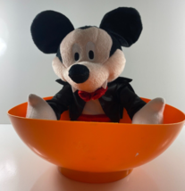 Disney Dracula Mickey Mouse Halloween Animated Talking Candy Serving Bowl TESTED - £23.23 GBP