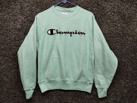 Vintage Champion Reverse Weave Sweatshirt Adult Small Light Blue Sea Green Y2K - £29.07 GBP