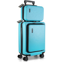 2 Pc Carry-On Spinner Suitcase &amp; Case, TSA Lock Expandable Hardshell Lug... - £112.18 GBP