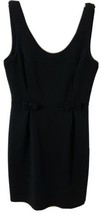Lauren Conrad Womens Size 8 Little Black Dress Scoop Neck Sleeveless Bows Knit - £9.63 GBP