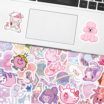 100pcs Pink Animal Vinyl Decorative Stickers for Laptop Water Bottle Girl Gift  - £7.65 GBP