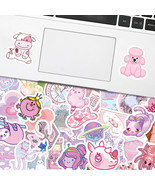 100pcs Pink Animal Vinyl Decorative Stickers for Laptop Water Bottle Gir... - £7.53 GBP