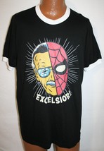 TEEPUBLIC Spider-Man &amp; Stan Lee Half Face EXCELSIOR! Marvel T-SHIRT XL - $369.26 MXN