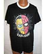 TEEPUBLIC Spider-Man &amp; Stan Lee Half Face EXCELSIOR! Marvel T-SHIRT XL - $27.77 CAD