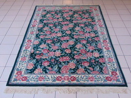 Vintage Estate Handmade Chinese Buckingham Rug E228 - £347.96 GBP