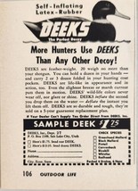 1955 Print Ad Deeks Decoys Self-Inflating Latex-Rubber Salt Lake City,Utah - £7.19 GBP