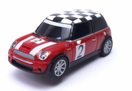 Carrera Go 1/43 Slot Car Cooper Mini Red  W/Black White Checkerboard - $14.33