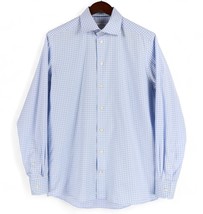 Eton Contemporary Dress Shirt Mens Size 40 / 15 3/4  Blue White Checks - $34.34